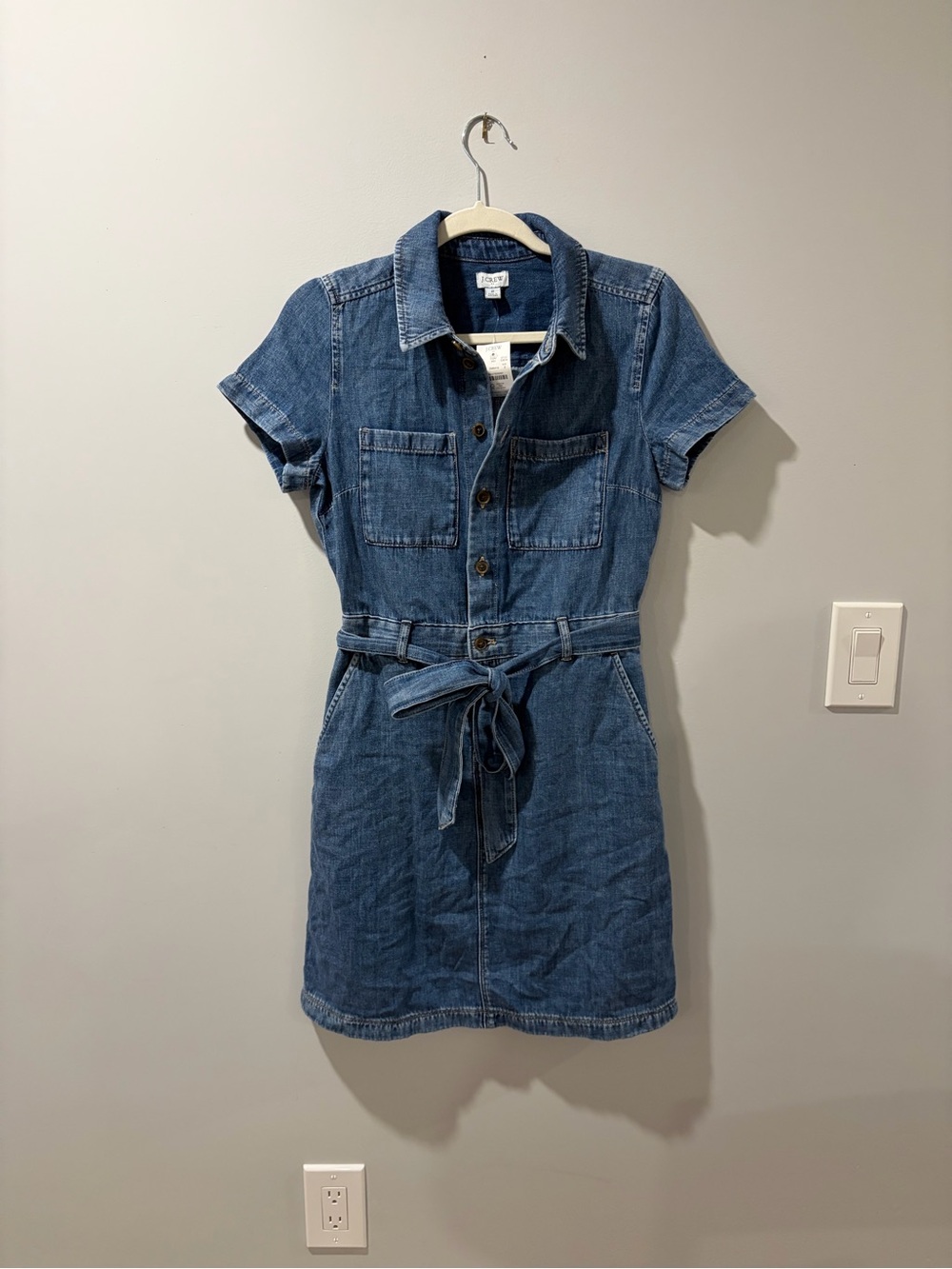 J. Crew Blue Denim Shirt Dress